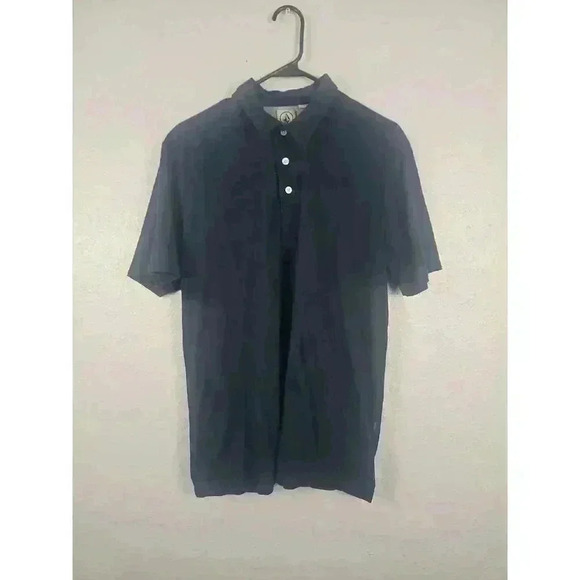 Volcom Other - Volcom Blue Short Sleeve Polo Shirt Collar 3 Button Placket Mens Size Large